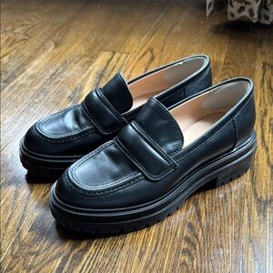 Gianvito Rossi Black Leather Loafers